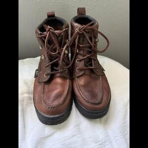 Justin #L0991 Brown Lace Up Leather Western Chukka Boots Women's Size US 6 M